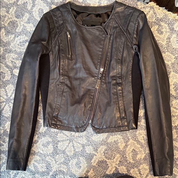 Mackage black Leather Jacket - Picture 1 of 6